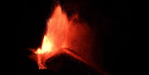 Powerful paroxysmal eruption at Etna volcano, Italy