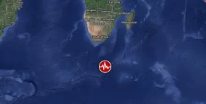 Shallow M6.1 earthquake hits south of Africa