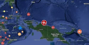 Shallow M6.4 earthquake hits near the north coast of Papua, Indonesia