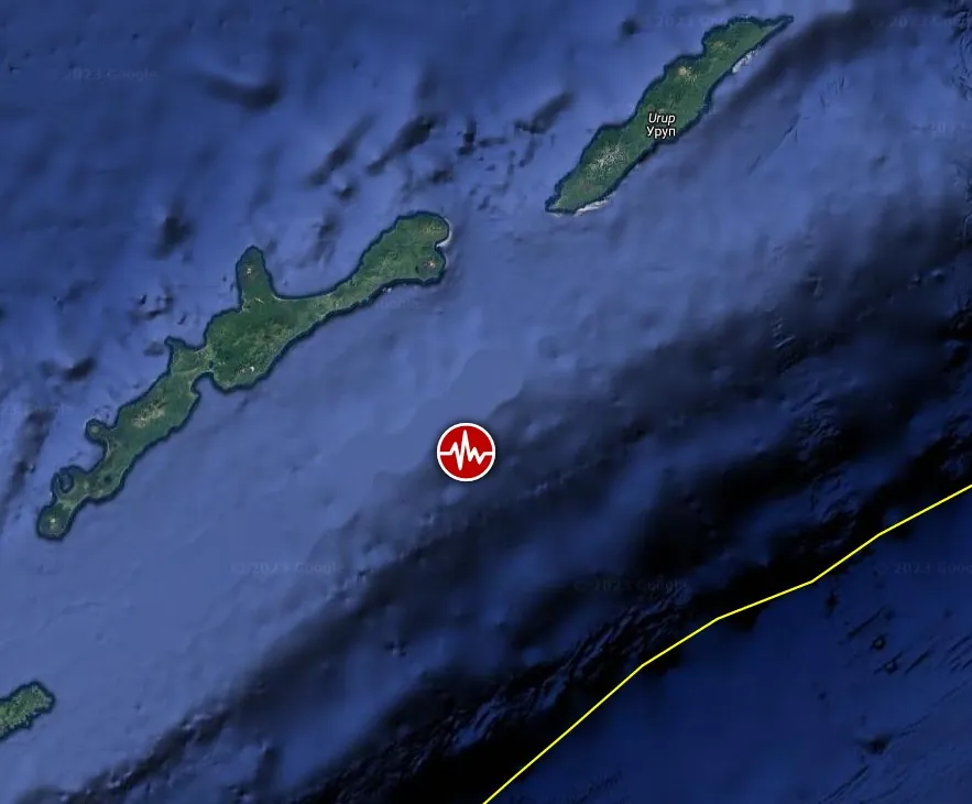 m6.5 earthquake kuril islands december 28 2023 location map close