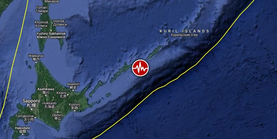m6.5 earthquake kuril islands december 28 2023 location map