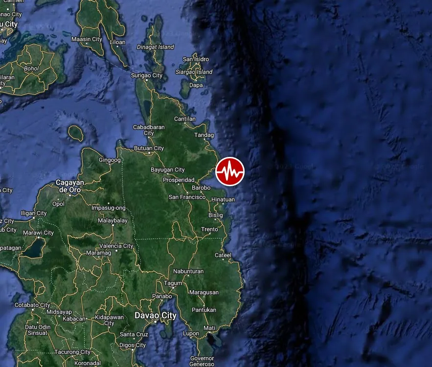 m7.6 earthquake philippines december 2 2023 location map
