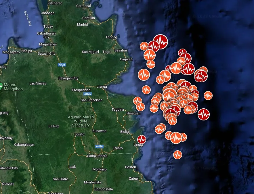 mindanao philippines earthquakes on december 2 and 3 (valid 2100z december 3)