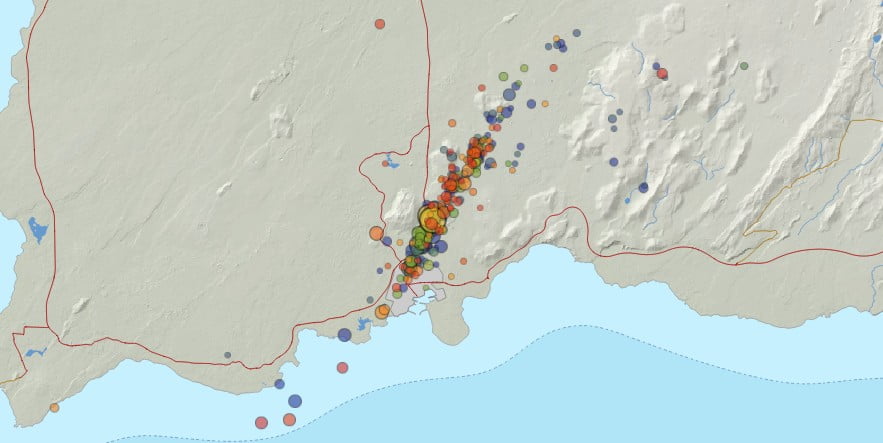 reykjanes grindavik svartsengi earthquakes from december 8 - 15 2023
