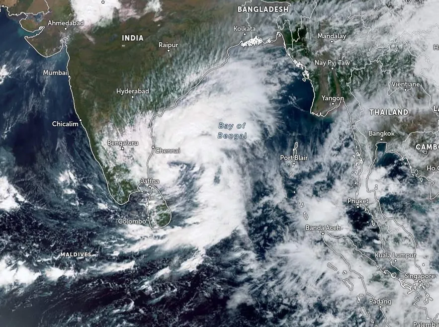 satellite image of tropical cyclone michaung at 0630 utc on december 3 2023