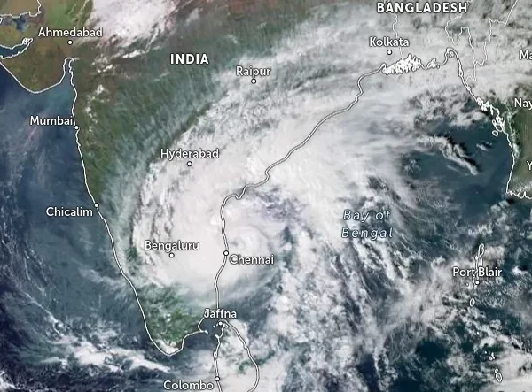 satellite image of tropical cyclone michaung at 0915 utc on december 4 2023