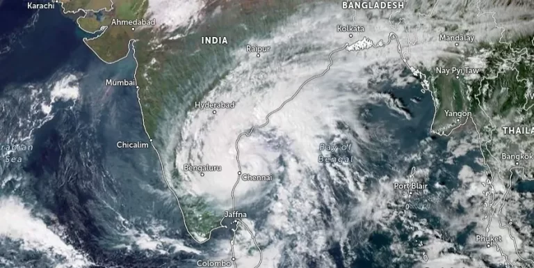 satellite image of tropical cyclone michaung at 0915 utc on december 4 2023