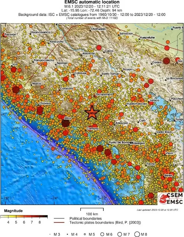southern peru m6.2 earthquake decembre 30 2023 emsc regional seismicity v2