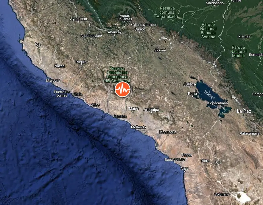 southern peru m6.2 earthquake location decembre 30 2023 bg