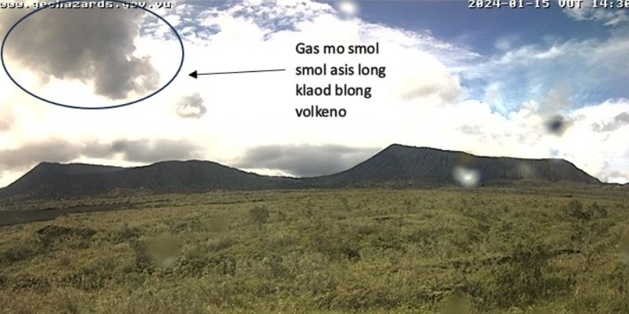 Eruption inside Benbow crater, Alert Level for Ambrym volcano raised to 3, Vanuatu