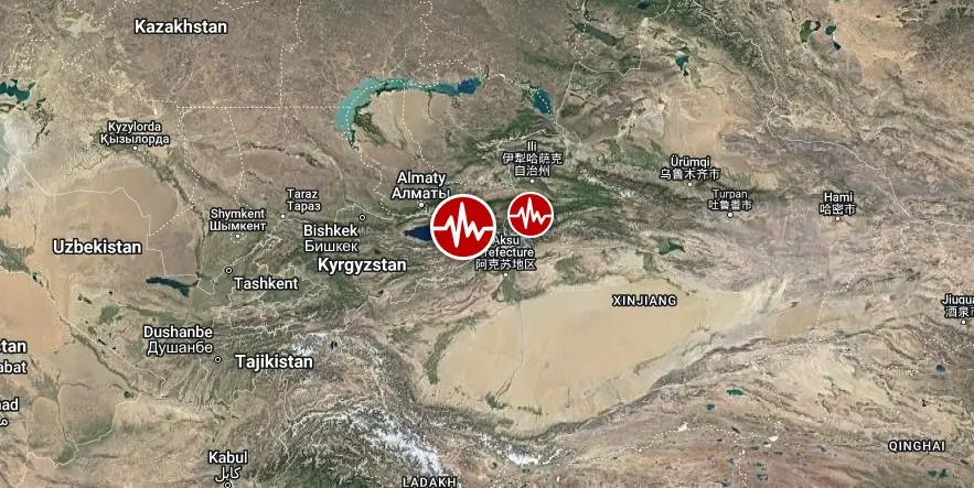 M7.0 earthquake Kyrgyzstan-China border region january 22 2024
