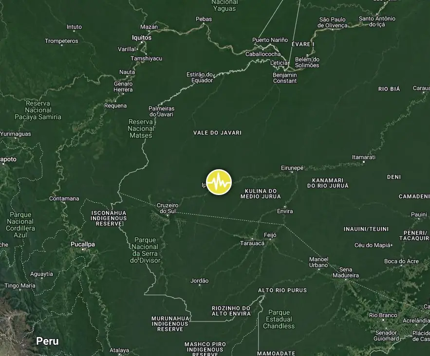 amazonas brazil earthquake m6.5 january 20 2024 location map bg