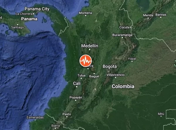 m5.6 earthquake colombia january 19 2024 location map
