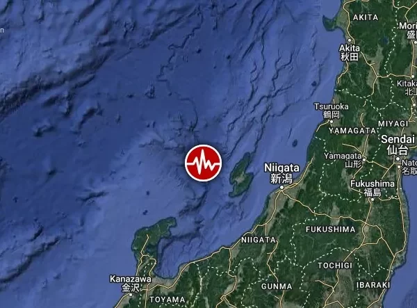 m6.0 earthquake off the coat of noto peninsula japan at 0859 UTC on January 9 2024 location map