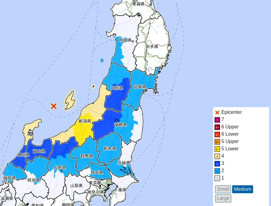 m6.0 earthquake off the coat of noto peninsula japan at 0859 UTC on January 9 2024