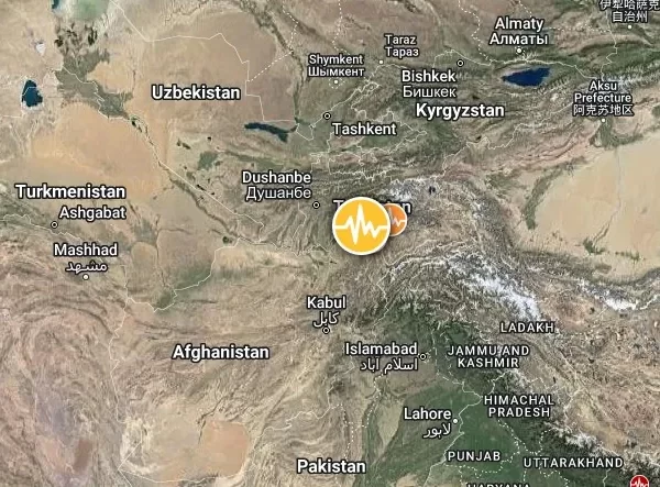 m6.4 earthquake hindu kush afghanistan janaury 11 2024 location map