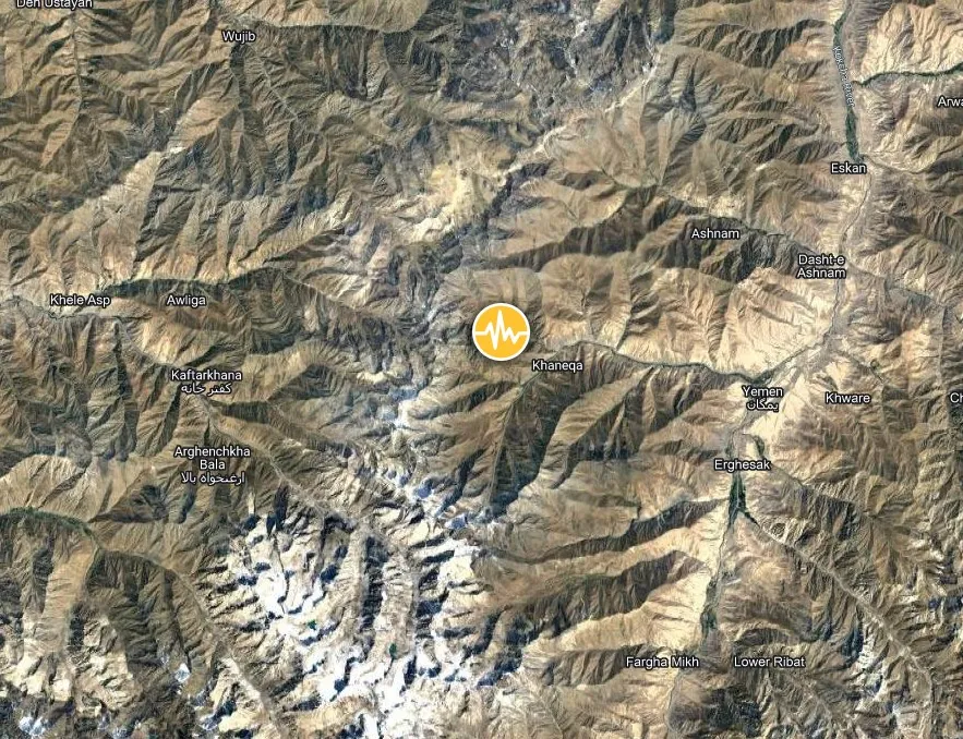 m6.4 earthquake hindu kush afghanistan janaury 11 2024 location map z2