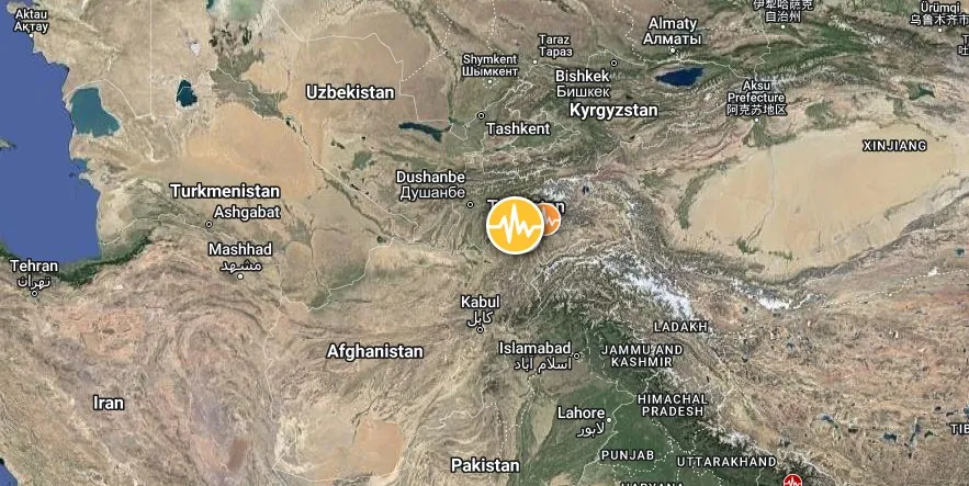 m6.4 earthquake hindu kush afghanistan janaury 11 2024 location map