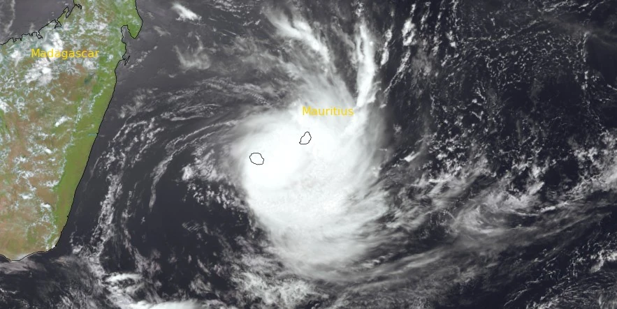 satellite image of tropical cyclone belal 0845 utc on january 15 2024