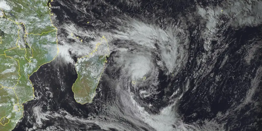 satellite image of tropical storm candice at 1200 UTC on january 24 2024