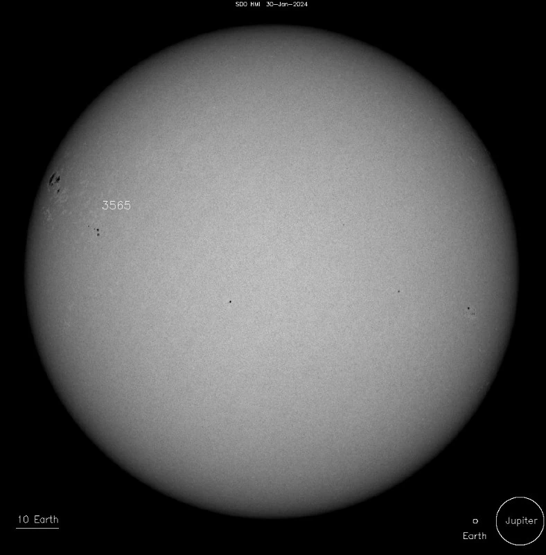 sunspots on january 30 2024