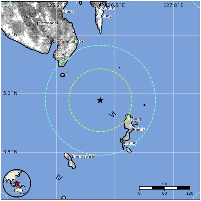 talaud islands earthquake january 8 2024 m6.7 indonesia usgs epe