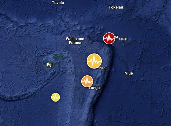 tonga m6.4 earthquake january 18 2024 location map