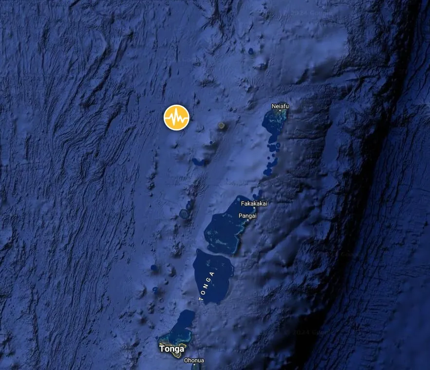 tonga m6.4 earthquake january 18 2024 location map bg