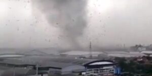 Large tornado hits West Java Province, damaging more than 60 homes and injuring 22, Indonesia