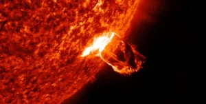Long-duration M4.2 solar flare erupts from Region 3575