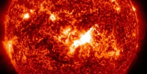 Strong M9.0 solar flare erupts from geoeffective Region 3576