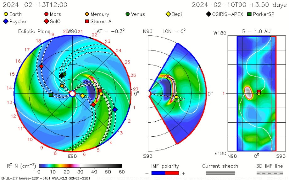 cme impact forecast february 13 2024