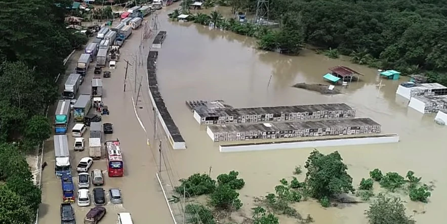 davao del norte flood drone image february 3 2024