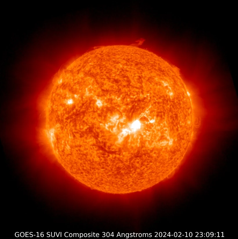m9.0 solar flare february 10 2024 suvi 304