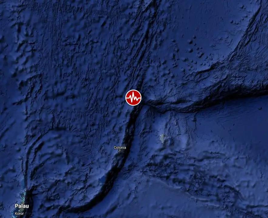 micronesia earthquake m6.0 february 14 2024 location map