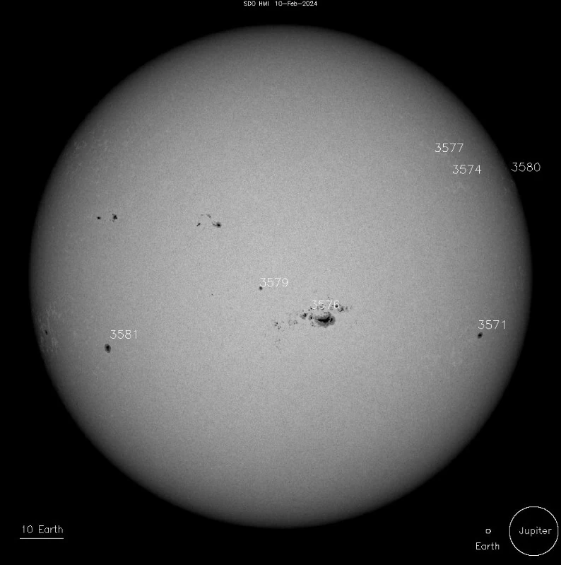 sunspots on february 10 2024