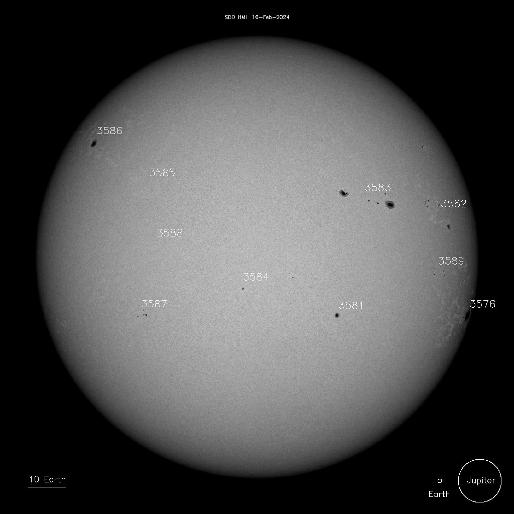 sunspots on february 16 2024