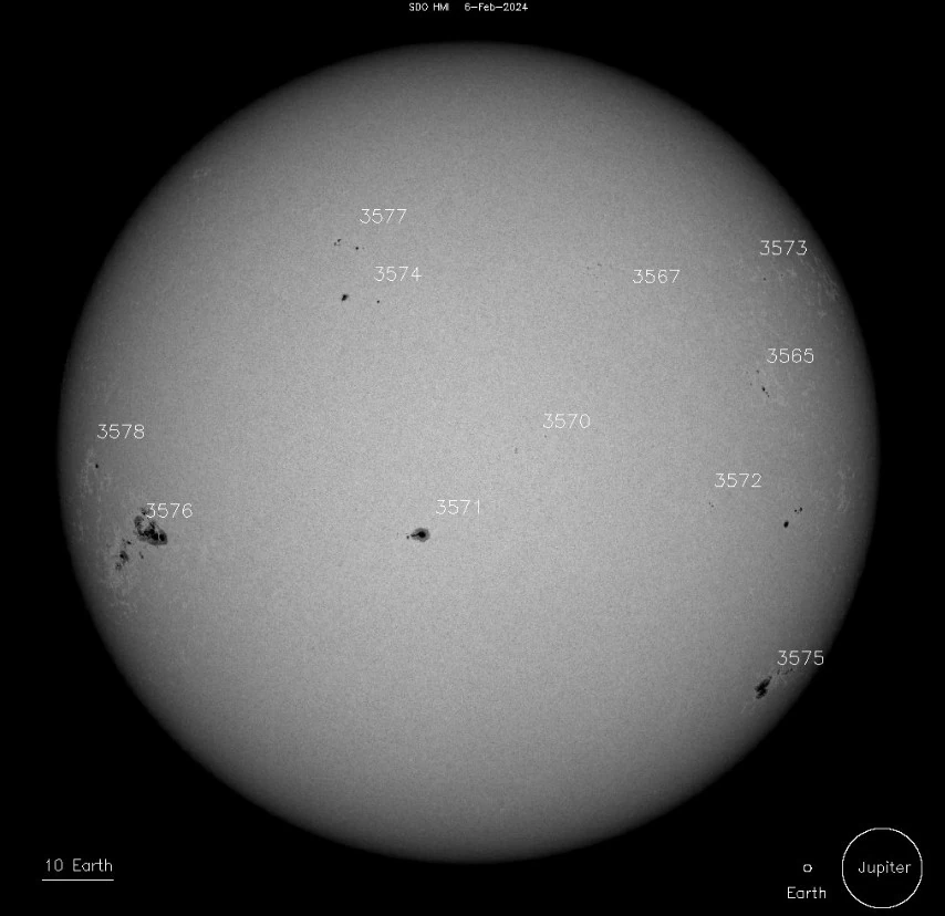 sunspots on february 6 2024