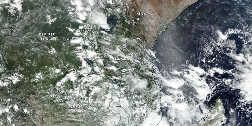 tanzania suomi npp satellite image february 12 2024