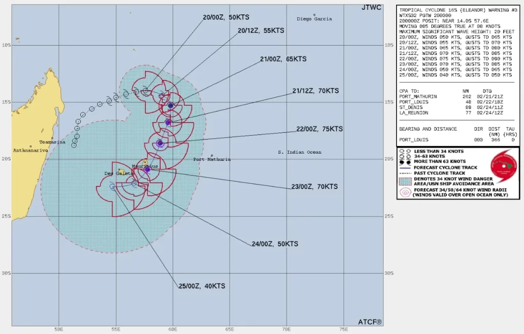 tropical storm eleanor jtwc forecast track 0300 utc february 20 2024