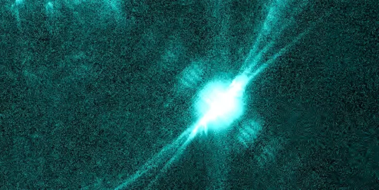 x3.3 solar flare february 9 2024 aia 131 f