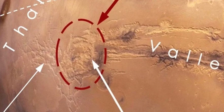 Giant volcano discovered in Mars’ Tharsis volcanic province