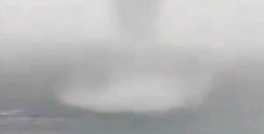Large waterspout near the coast of Liguria, Italy