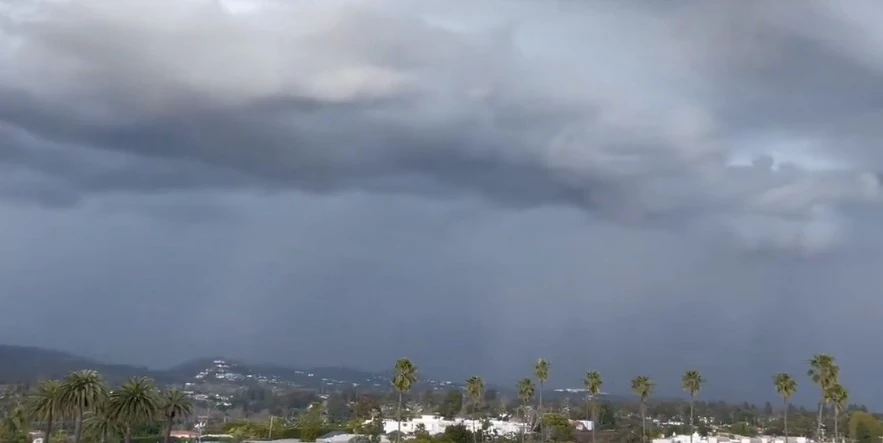Sudden thunderstorm drops heavy rain and hail across Los Angeles County march 7 2024