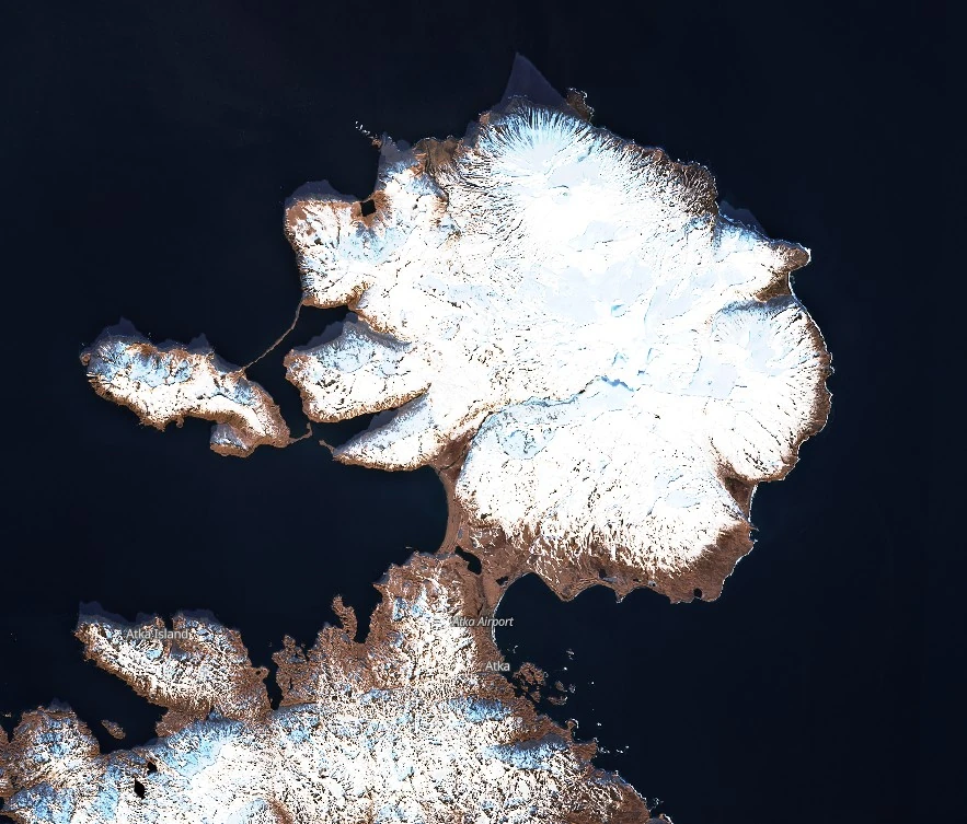 atka volcanic complex close satellite image on january 18 2024 f