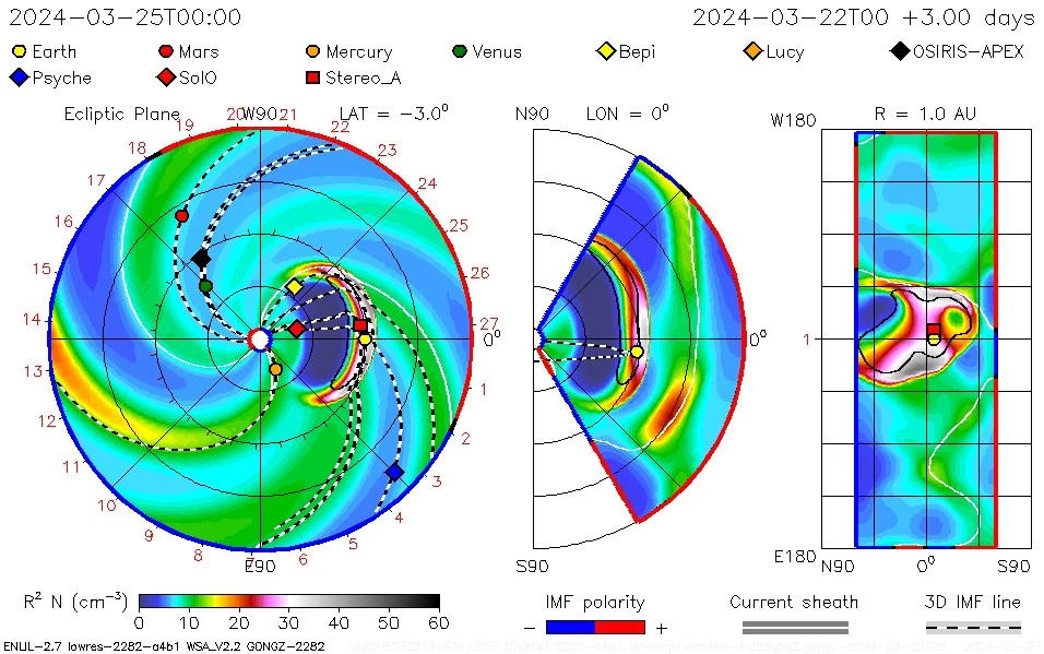 cme produced by x1.1 solar flare on march 23 2024 impact model