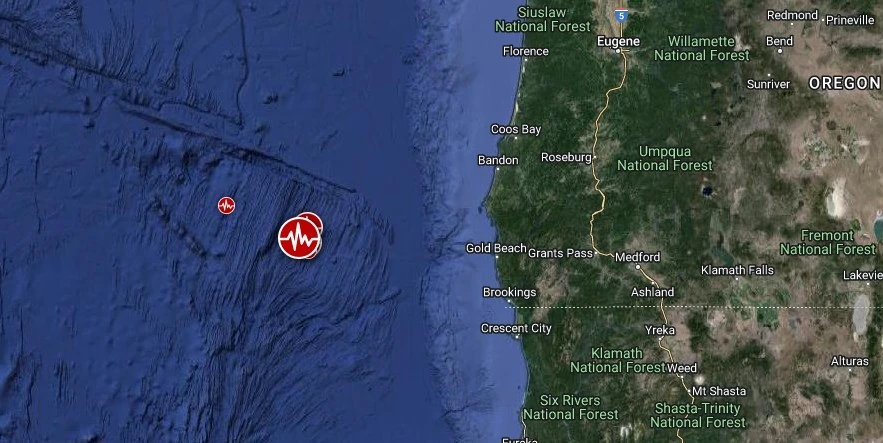 m5.7 earthquake off the coast of oregon march 27 2024 location map f