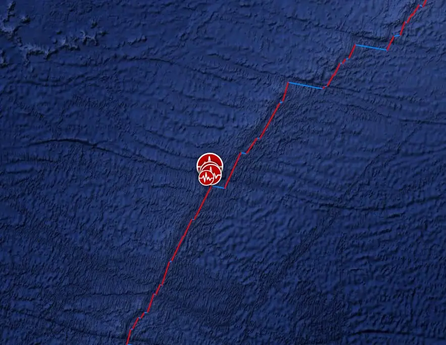 m6.0 earthquake northern mid-atlantic-ridge march 14 2024 location map