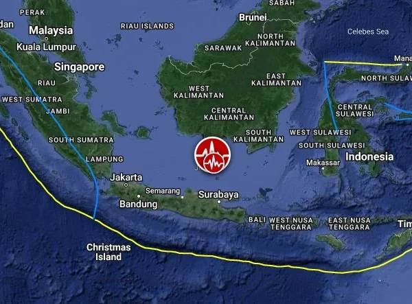 m6.5 earthquake java sea indonesia location map f
