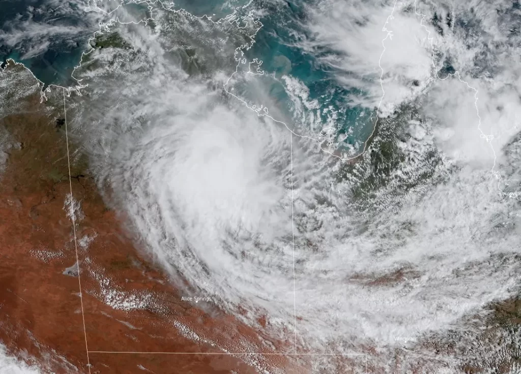 satellite image of ex-tropical cyclone megan 0520 utc on march 19 2024 bg